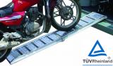 Bi-fold aluminium motorcycle ramp